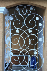 grille en fer forgé